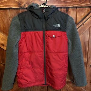 Youth medium North Face jacket with hood